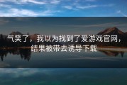 气笑了，我以为找到了爱游戏官网，结果被带去诱导下载