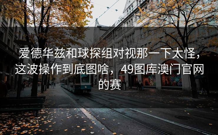 爱德华兹和球探组对视那一下太怪，这波操作到底图啥，49图库澳门官网的赛